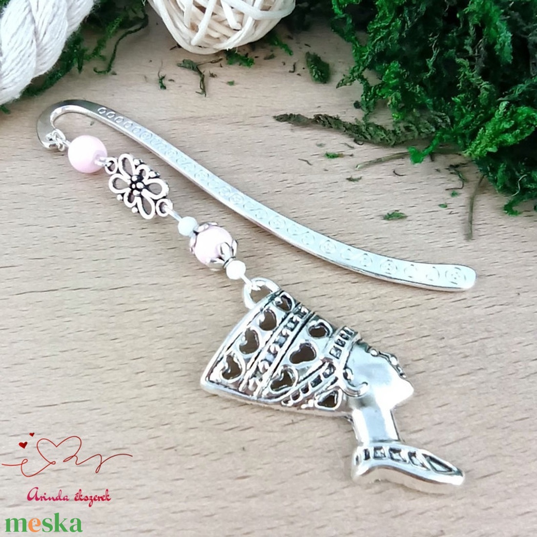 Rózsaszín fáraó mintás könyvjelző � történelemtanár ajándék - könyv & zene - könyvjelző - Meska.hu