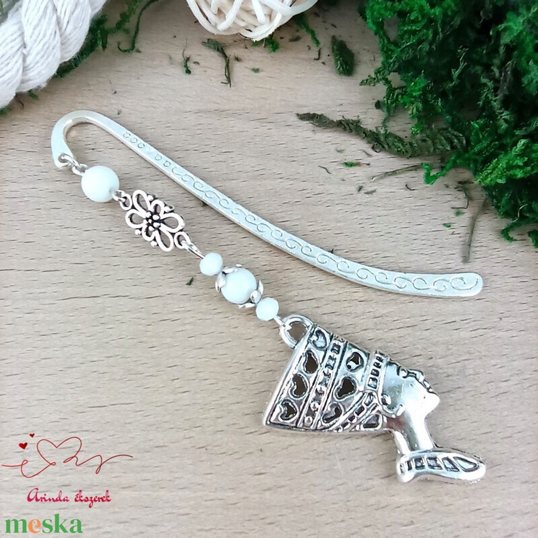 Fehér fáraó mintás könyvjelző � történelemtanár ajándék - könyv & zene - könyvjelző - Meska.hu