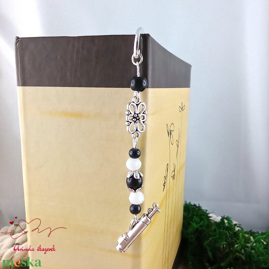 Fekete golfütős könyvjelző � sportos, egyedi ajándék golfozóknak - könyv & zene - könyvjelző - Meska.hu