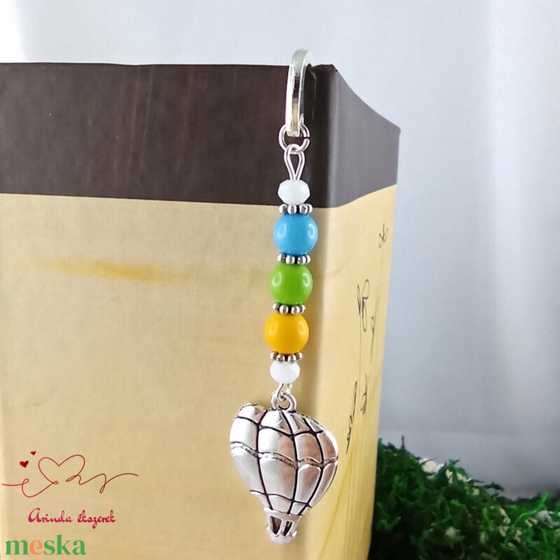 Színes hőlégballonos könyvjelző � egyedi, kézműves ajándék olvasóknak - könyv & zene - könyvjelző - Meska.hu