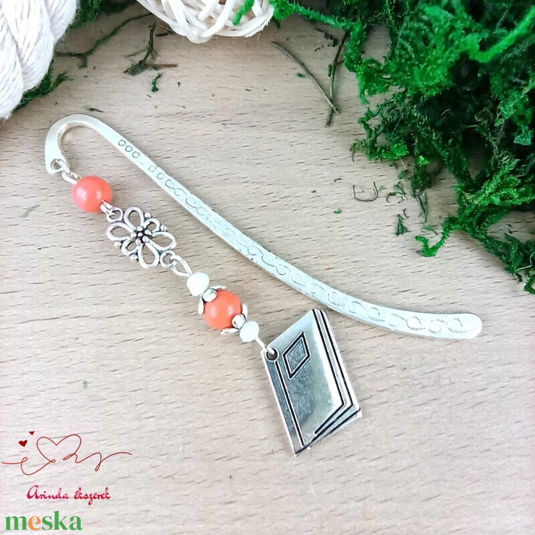 Narancssárga könyv charmos könyvjelző � pedagógusnapi és évzáró ajándék - könyv & zene - könyvjelző - Meska.hu