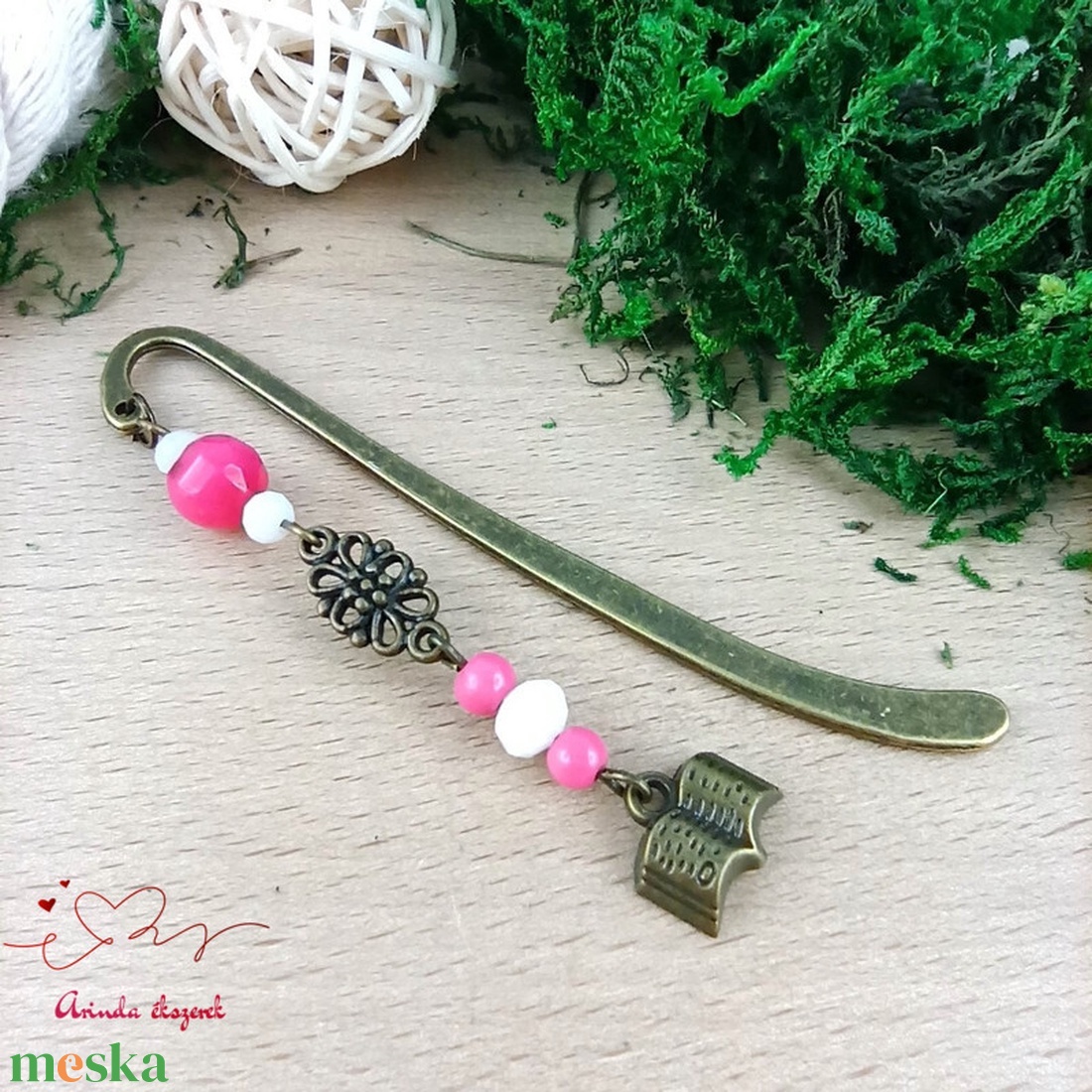 Pink könyv charmos könyvjelző � pedagógusnapi és évzáró ajándék - könyv & zene - könyvjelző - Meska.hu