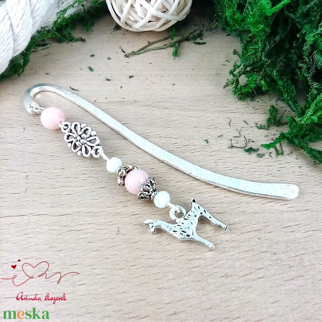 Rózsaszín láma könyvjelző � vidám, kézműves ajándék olvasóknak - könyv & zene - könyvjelző - Meska.hu