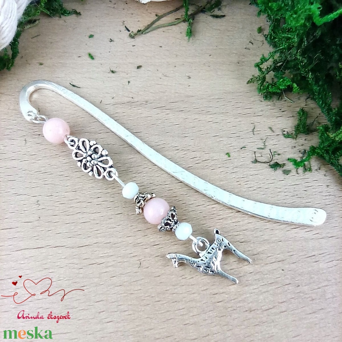 Rózsaszín láma könyvjelző � vidám, kézműves ajándék olvasóknak - könyv & zene - könyvjelző - Meska.hu