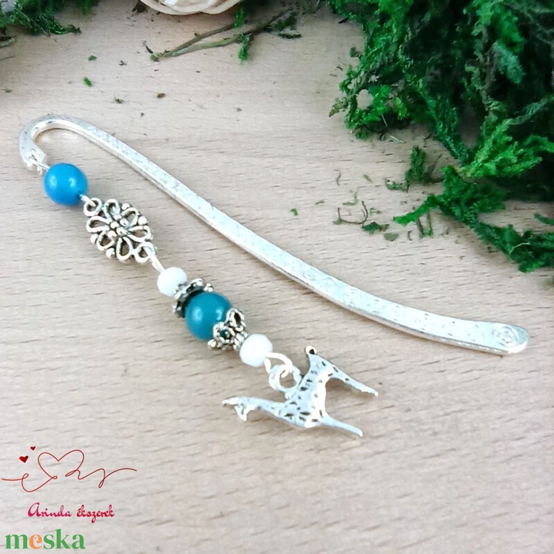 Világoskék láma könyvjelző � vidám, kézműves ajándék olvasóknak - könyv & zene - könyvjelző - Meska.hu