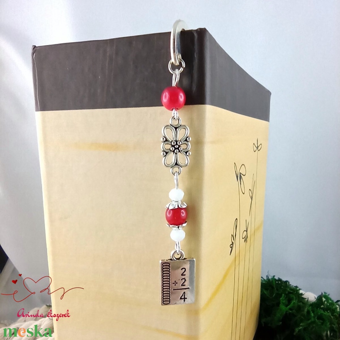 Piros matekképletes könyvjelző � matematika tanárnak pedagógusnapra - könyv & zene - könyvjelző - Meska.hu