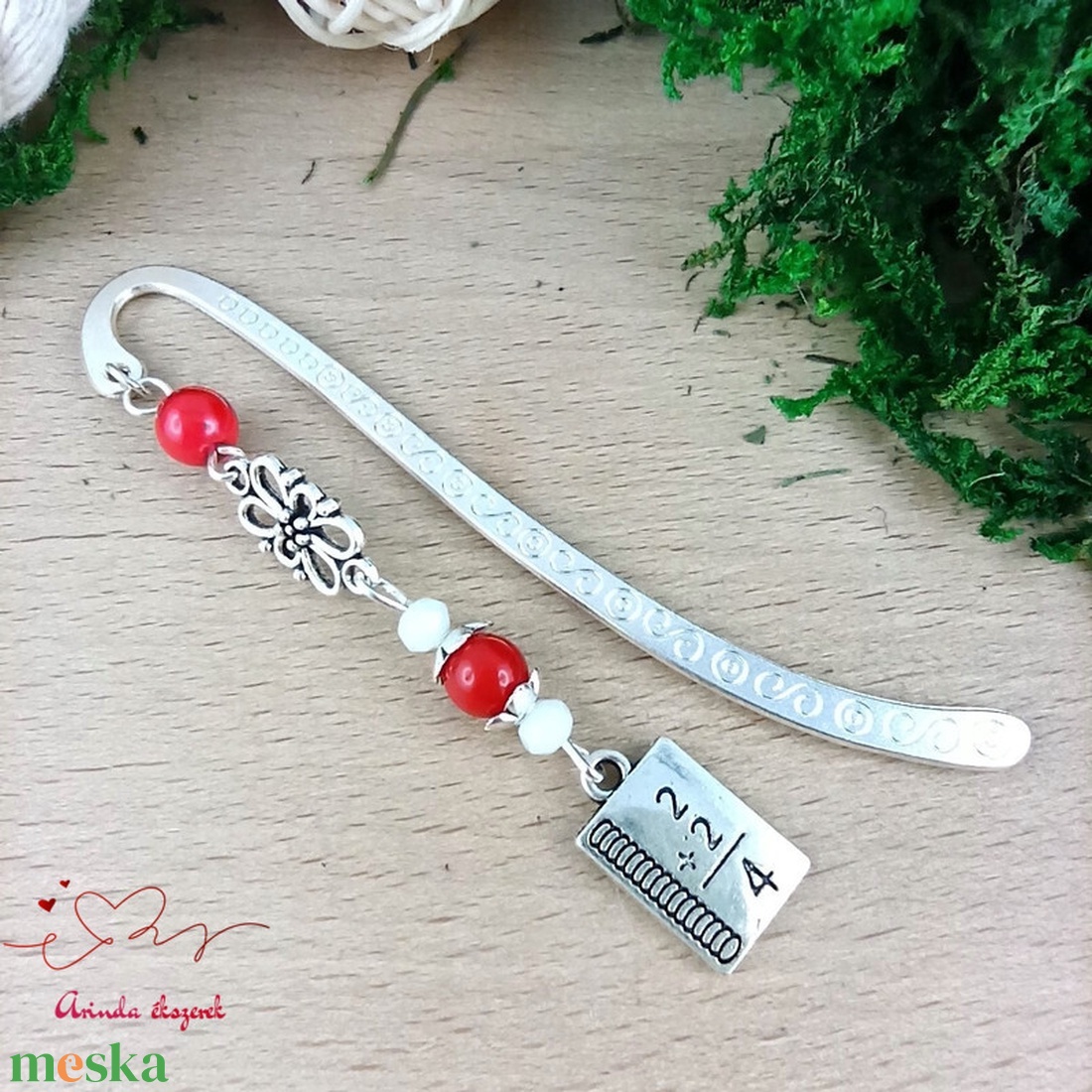 Piros matekképletes könyvjelző � matematika tanárnak pedagógusnapra - könyv & zene - könyvjelző - Meska.hu