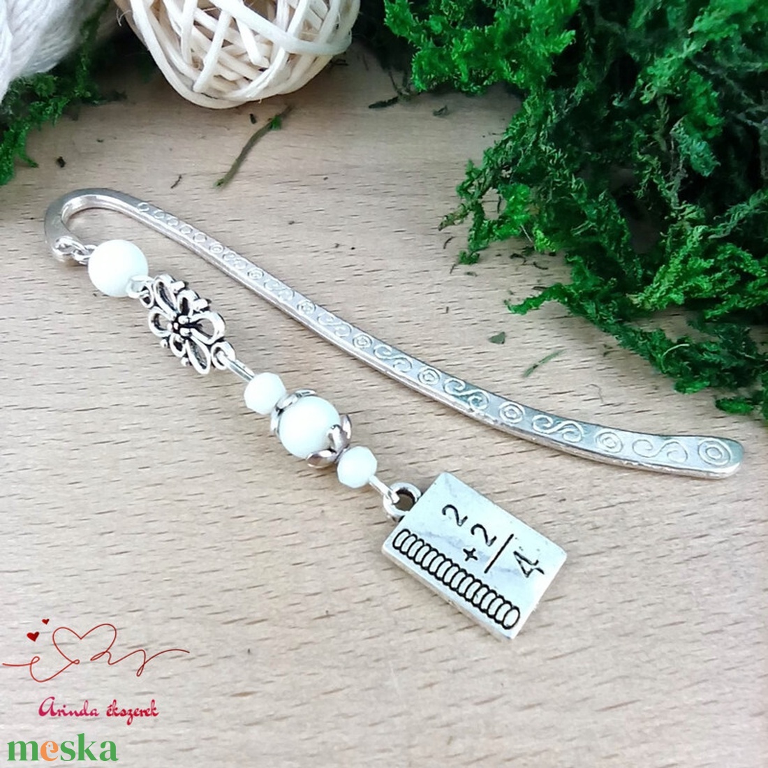 Fehér matekképletes könyvjelző � matematika tanárnak pedagógusnapra - könyv & zene - könyvjelző - Meska.hu