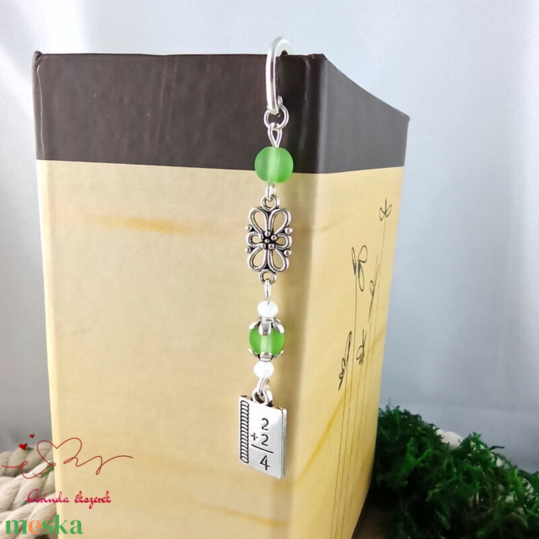 Zöld matekképletes könyvjelző � matematika tanárnak pedagógusnapra - könyv & zene - könyvjelző - Meska.hu