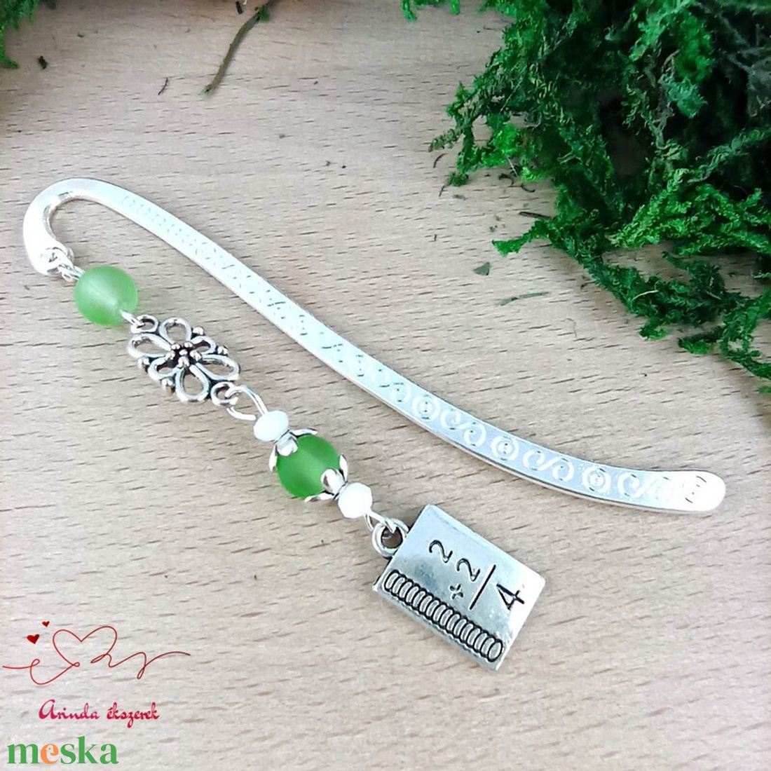 Zöld matekképletes könyvjelző � matematika tanárnak pedagógusnapra - könyv & zene - könyvjelző - Meska.hu