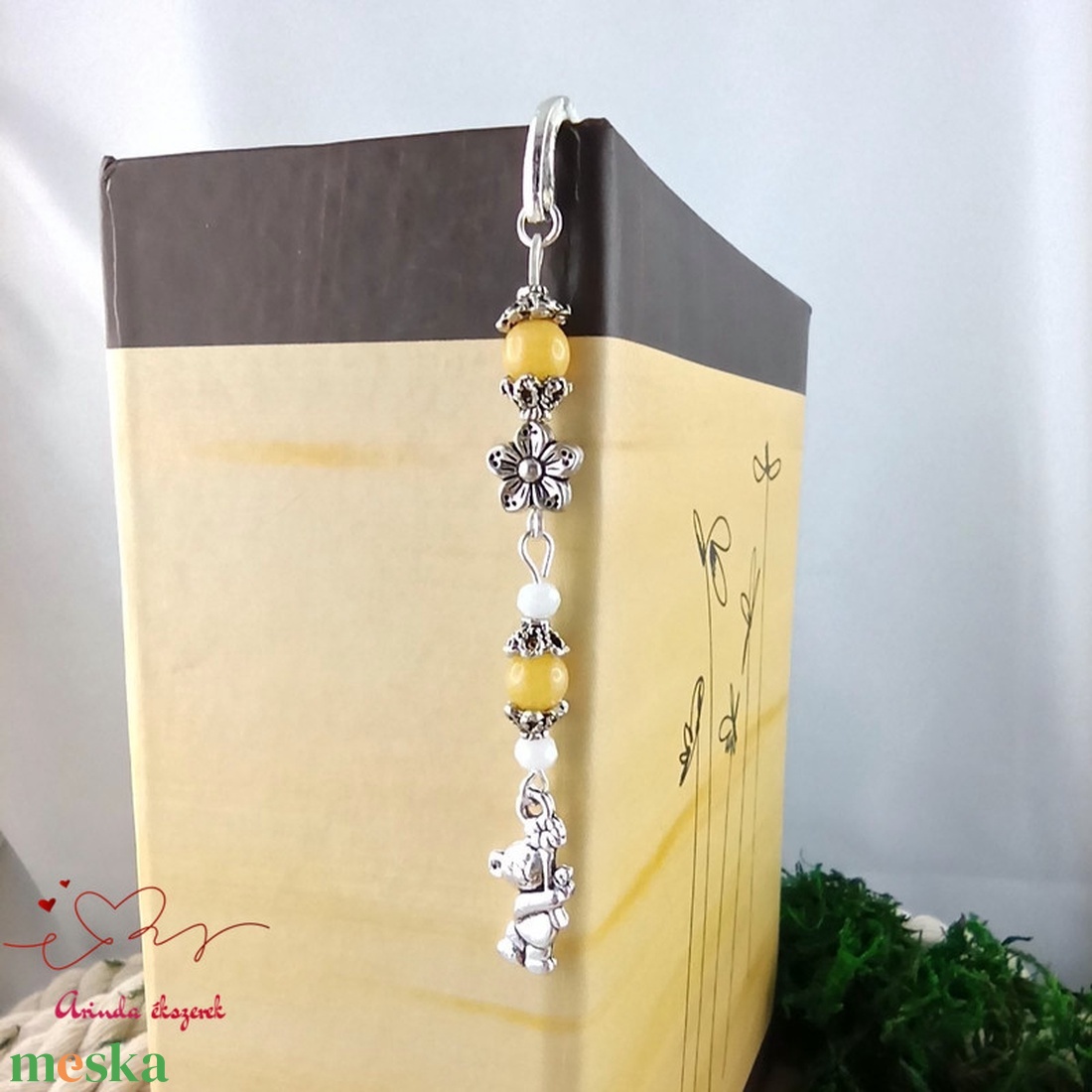 Sárga maci könyvjelző � óvónőnek és dadusnak pedagógusnapra - könyv & zene - könyvjelző - Meska.hu