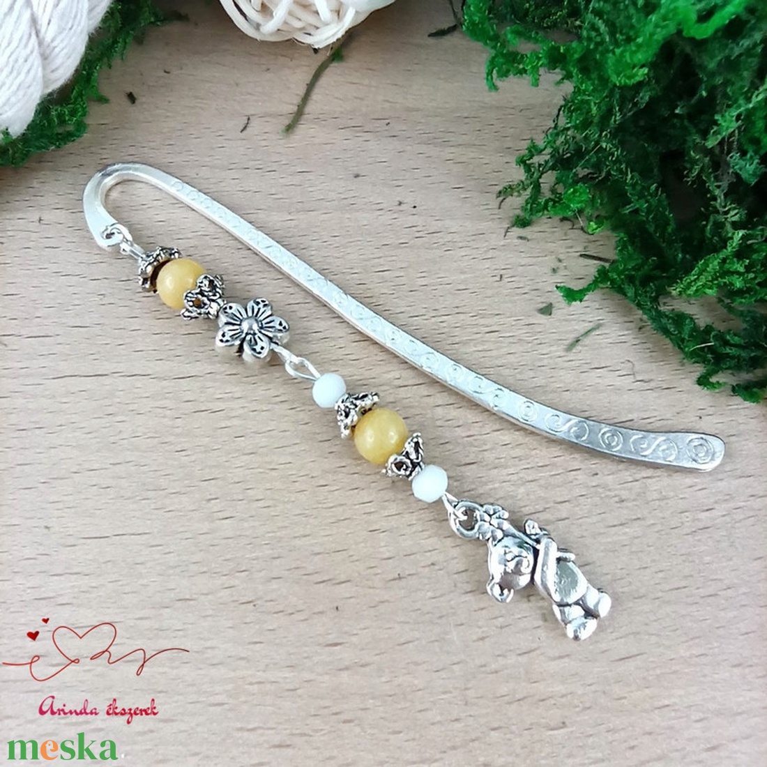 Sárga maci könyvjelző � óvónőnek és dadusnak pedagógusnapra - könyv & zene - könyvjelző - Meska.hu