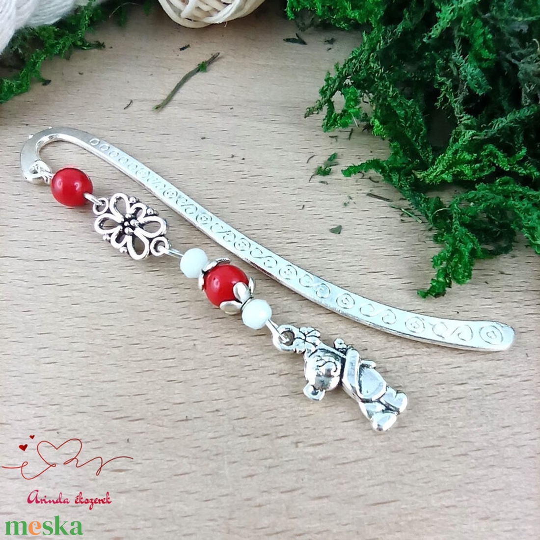 Piros maci könyvjelző � óvónőnek és dadusnak pedagógusnapra - könyv & zene - könyvjelző - Meska.hu