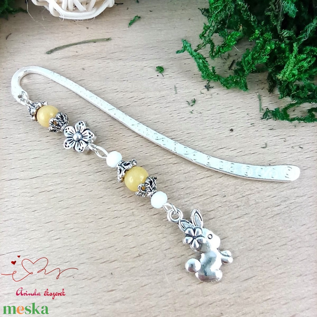 Sárga nyuszis könyvjelző � óvónéninek és dadusnak év végi köszönőajándék - könyv & zene - könyvjelző - Meska.hu