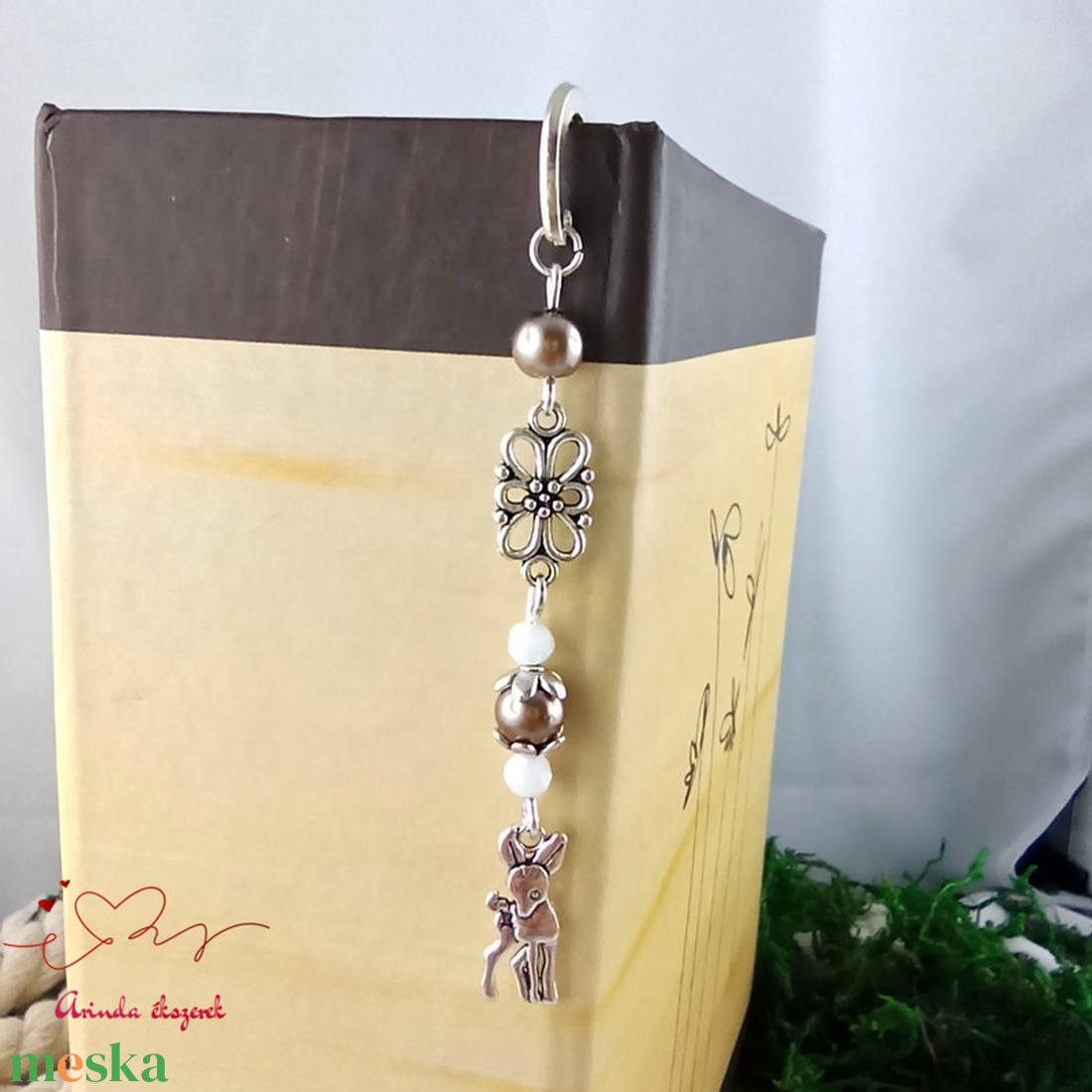 Őzikés könyvjelző � kézzel készült, erdei hangulatú ajándék - könyv & zene - könyvjelző - Meska.hu