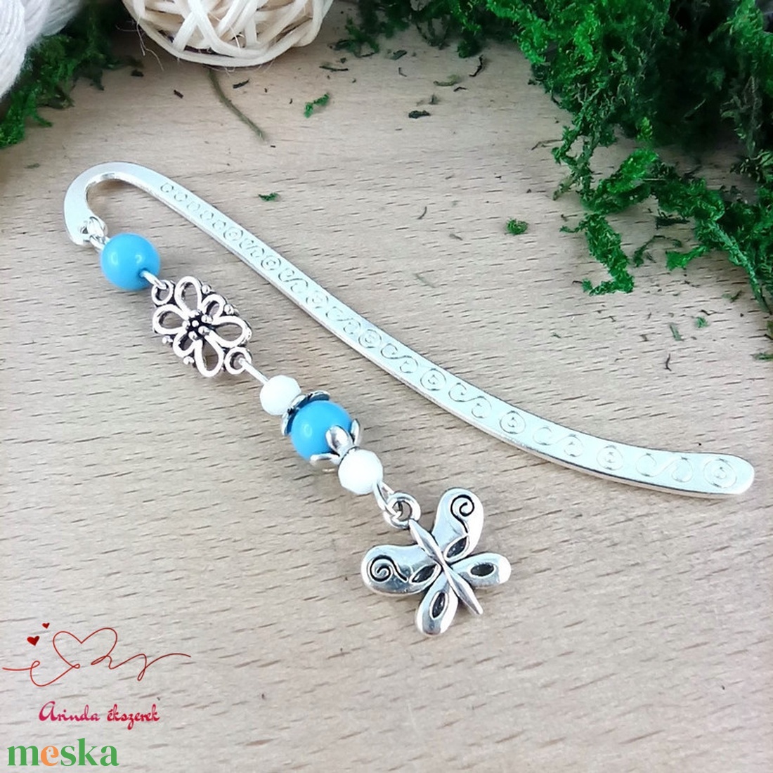 Kék pillangós könyvjelző pedagógusnak � évzáró ajándék - könyv & zene - könyvjelző - Meska.hu