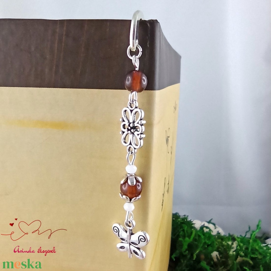 Barna pillangós könyvjelző pedagógusnak � évzáró ajándék - könyv & zene - könyvjelző - Meska.hu