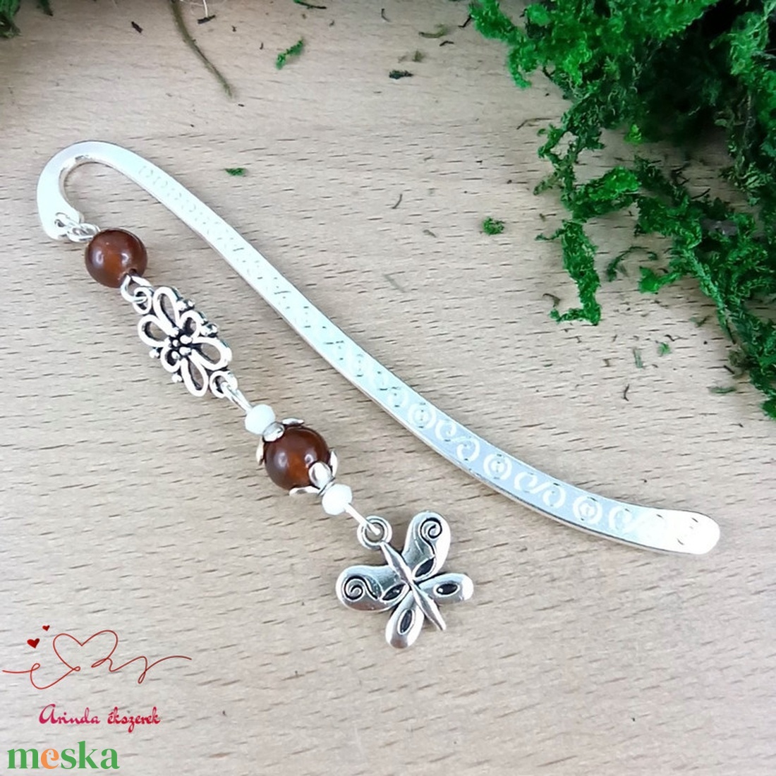 Barna pillangós könyvjelző pedagógusnak � évzáró ajándék - könyv & zene - könyvjelző - Meska.hu