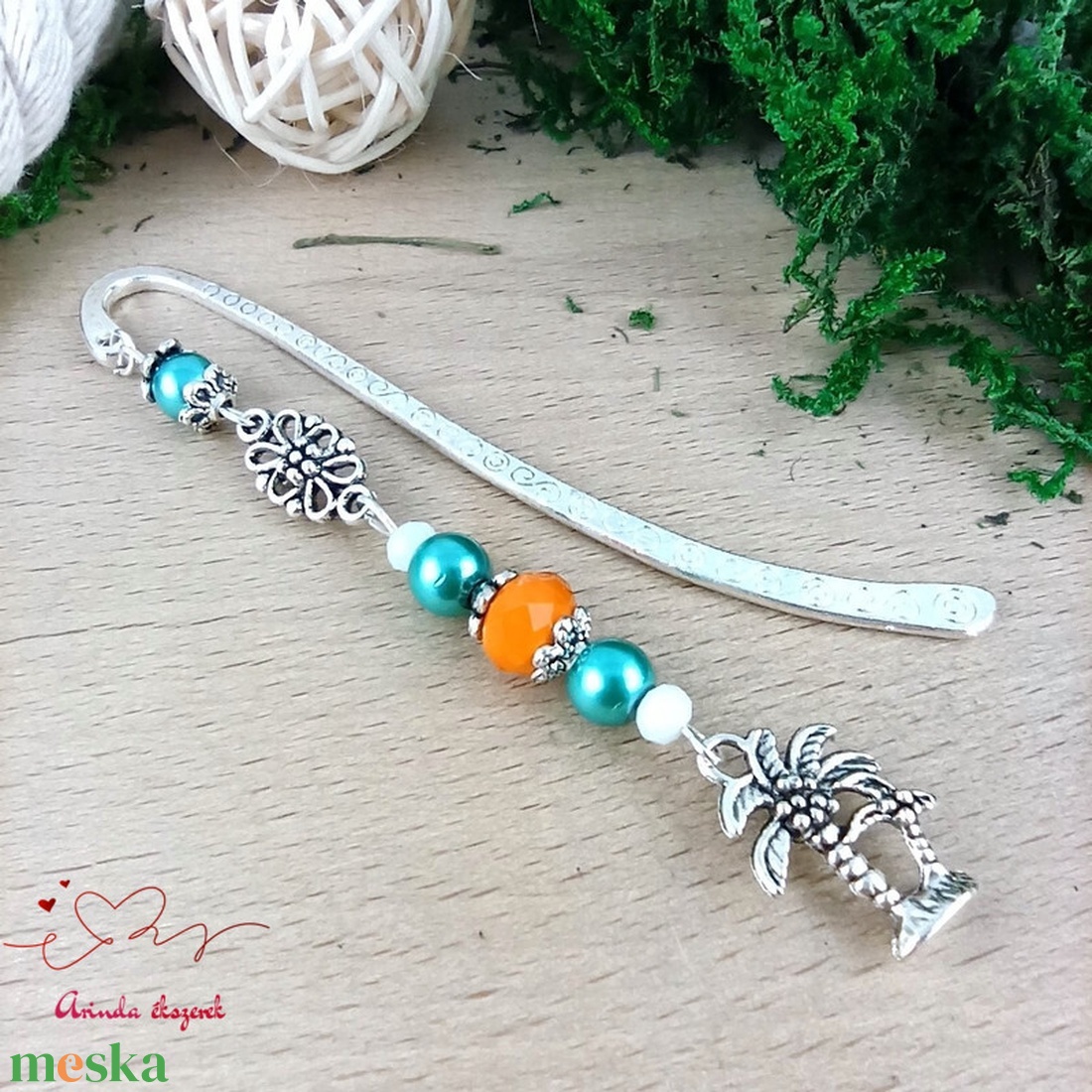 Pálmafás könyvjelző � színes, nyárias hangulatú ajándék - könyv & zene - könyvjelző - Meska.hu