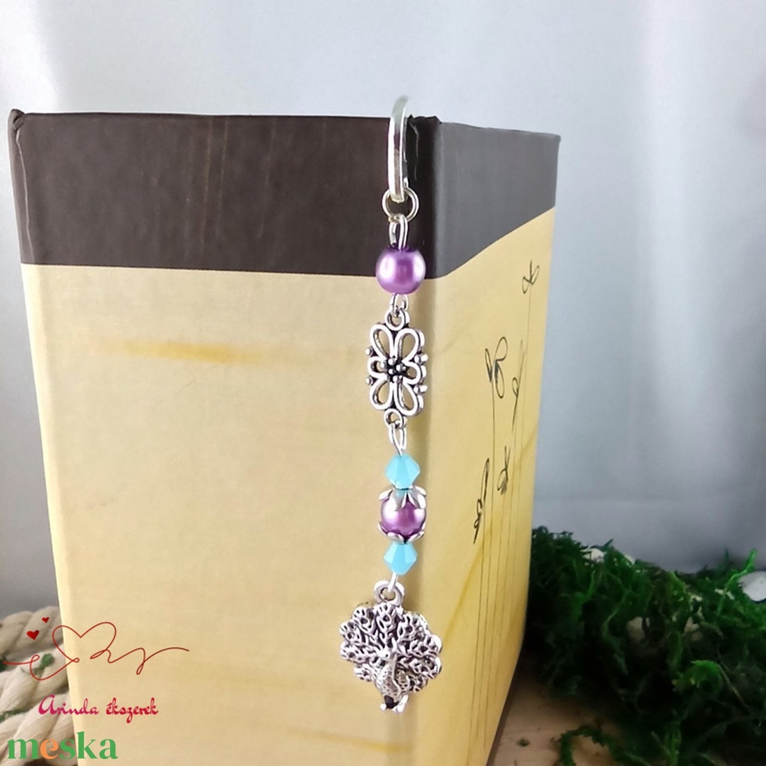 Pávás könyvjelző � elegáns, különleges díszítéssel - könyv & zene - könyvjelző - Meska.hu