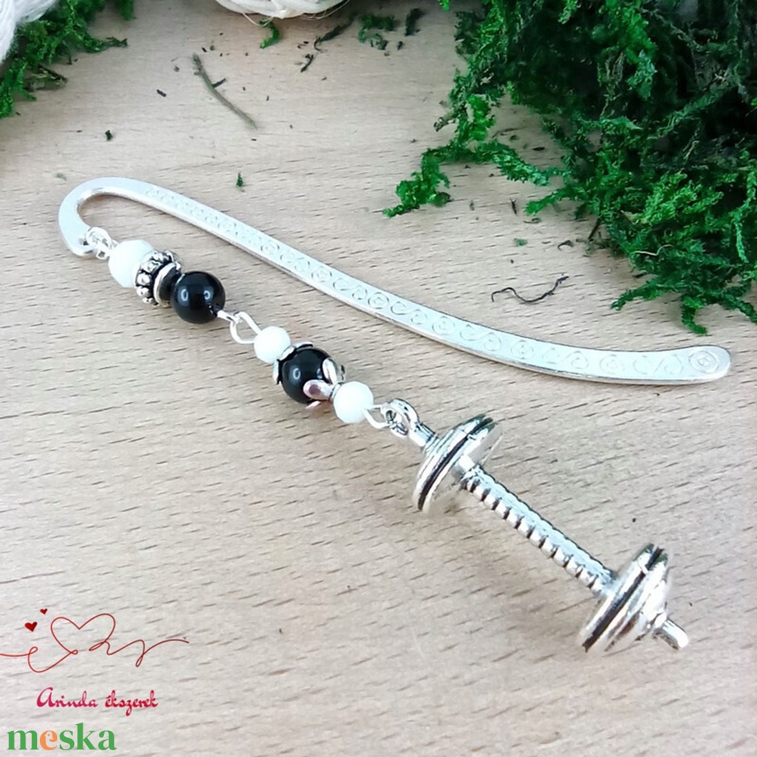 Súlyzó charm könyvjelző � Sportos motiváció olvasáshoz - könyv & zene - könyvjelző - Meska.hu