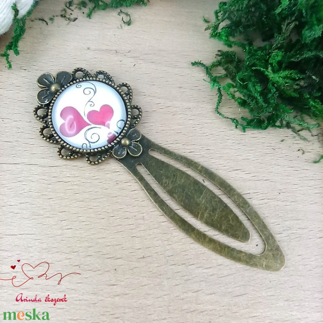 Szíves romantikus könyvjelző � Valentin-napi ajándék olvasóknak - könyv & zene - könyvjelző - Meska.hu