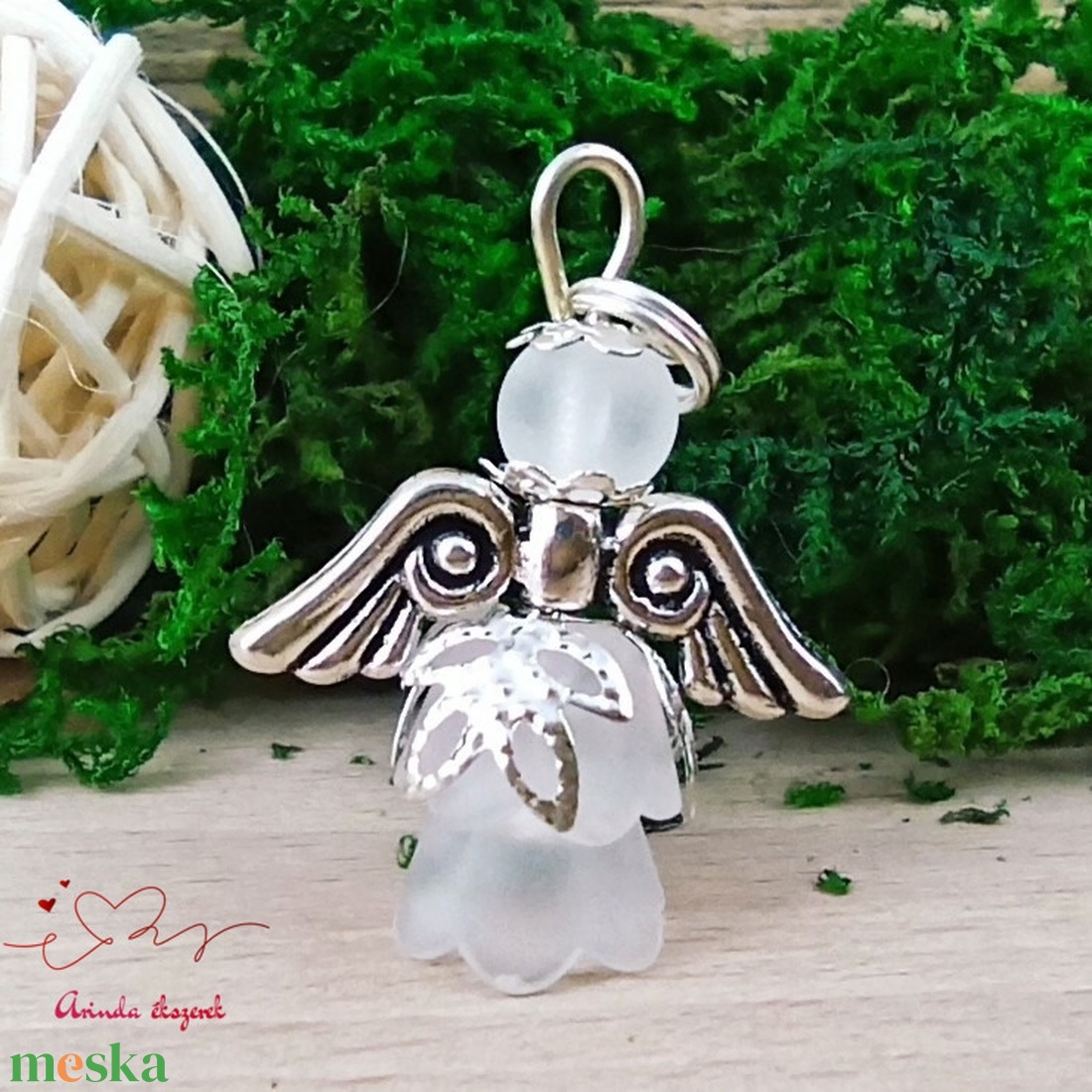 Karácsonyi angyalka � 5 db apró angyal � fehér - karácsony - karácsonyi ajándékozás - karácsonyi képeslap, üdvözlőlap, ajándékkísérő - Meska.hu