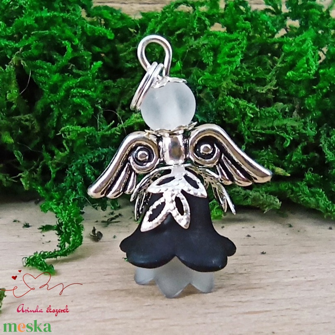 Karácsonyi angyalka � 5 db apró angyal � fekete-fehér - karácsony - karácsonyi ajándékozás - karácsonyi képeslap, üdvözlőlap, ajándékkísérő - Meska.hu