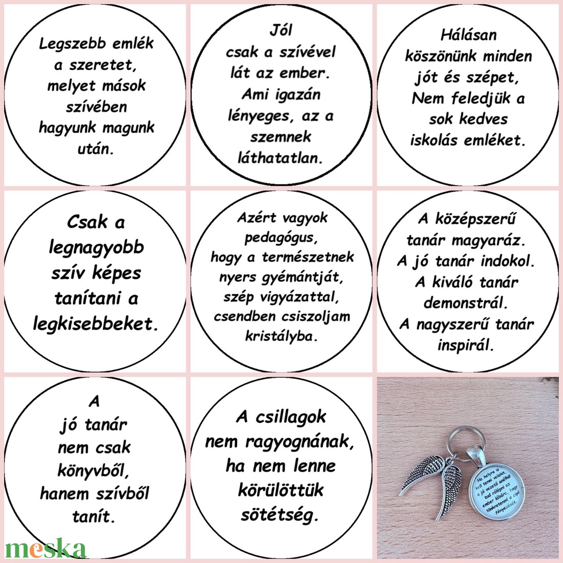 Toll medálos üveglencsés kulcstartó pedagógusnapra - táska & tok - kulcstartó & táskadísz - kulcstartó - Meska.hu