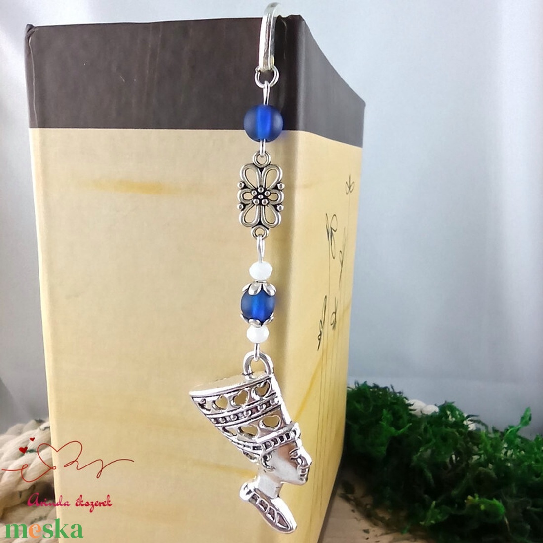 Sötétkék fáraó mintás könyvjelző � történelemtanár ajándék - könyv & zene - könyvjelző - Meska.hu