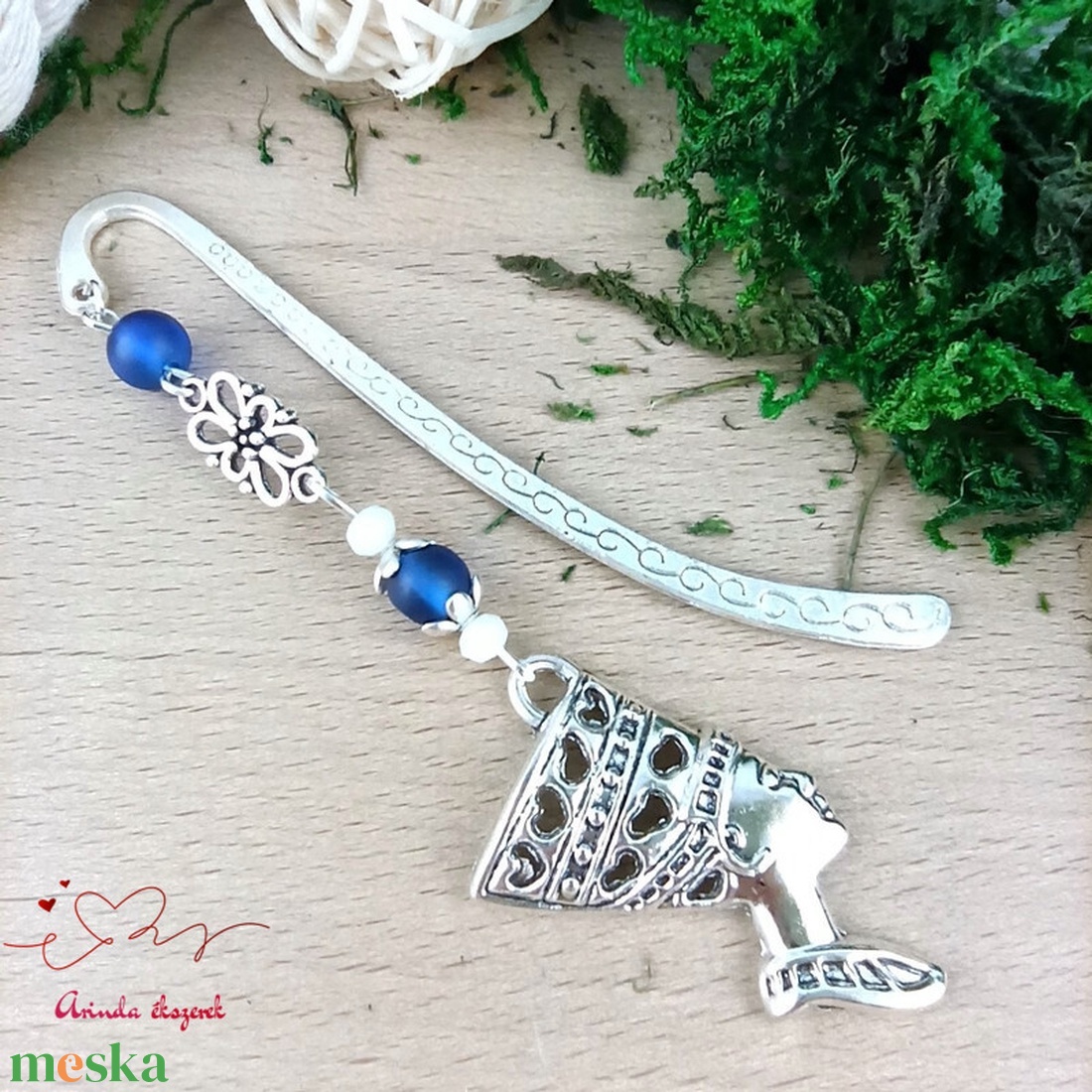 Sötétkék fáraó mintás könyvjelző � történelemtanár ajándék - könyv & zene - könyvjelző - Meska.hu