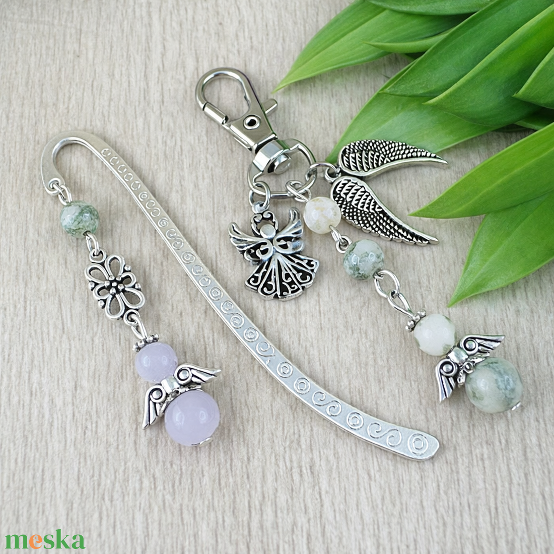 Faachát angyal könyvjelző és kulcstartó szett � ásvány ajándék - könyv & zene - könyvjelző - Meska.hu