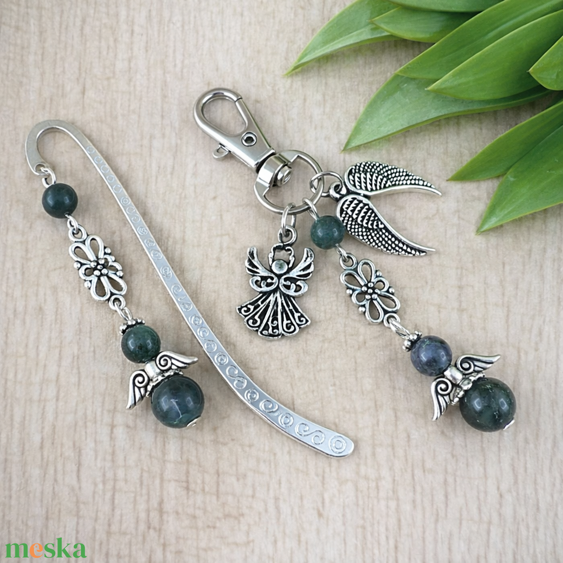 Labradorit angyal könyvjelző és kulcstartó szett � ásvány ajándék - könyv & zene - könyvjelző - Meska.hu