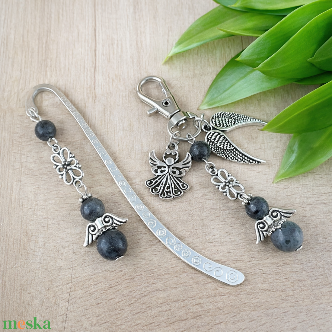 Mohaachát angyal könyvjelző és kulcstartó szett � ásvány ajándék - könyv & zene - könyvjelző - Meska.hu