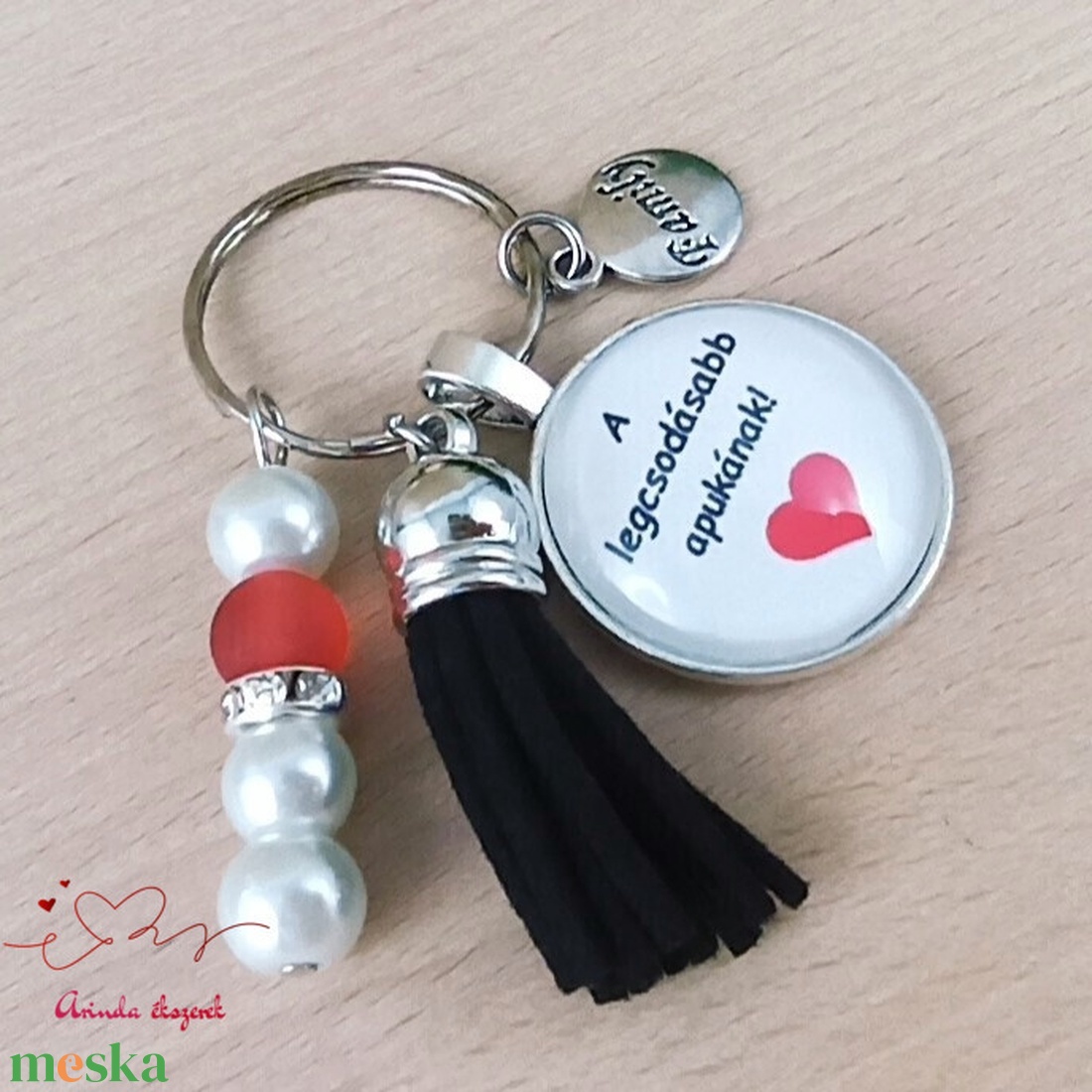 A legcsodásabb apukának idézetes kulcstartó � apák napi ajándék apának - táska & tok - kulcstartó & táskadísz - kulcstartó - Meska.hu