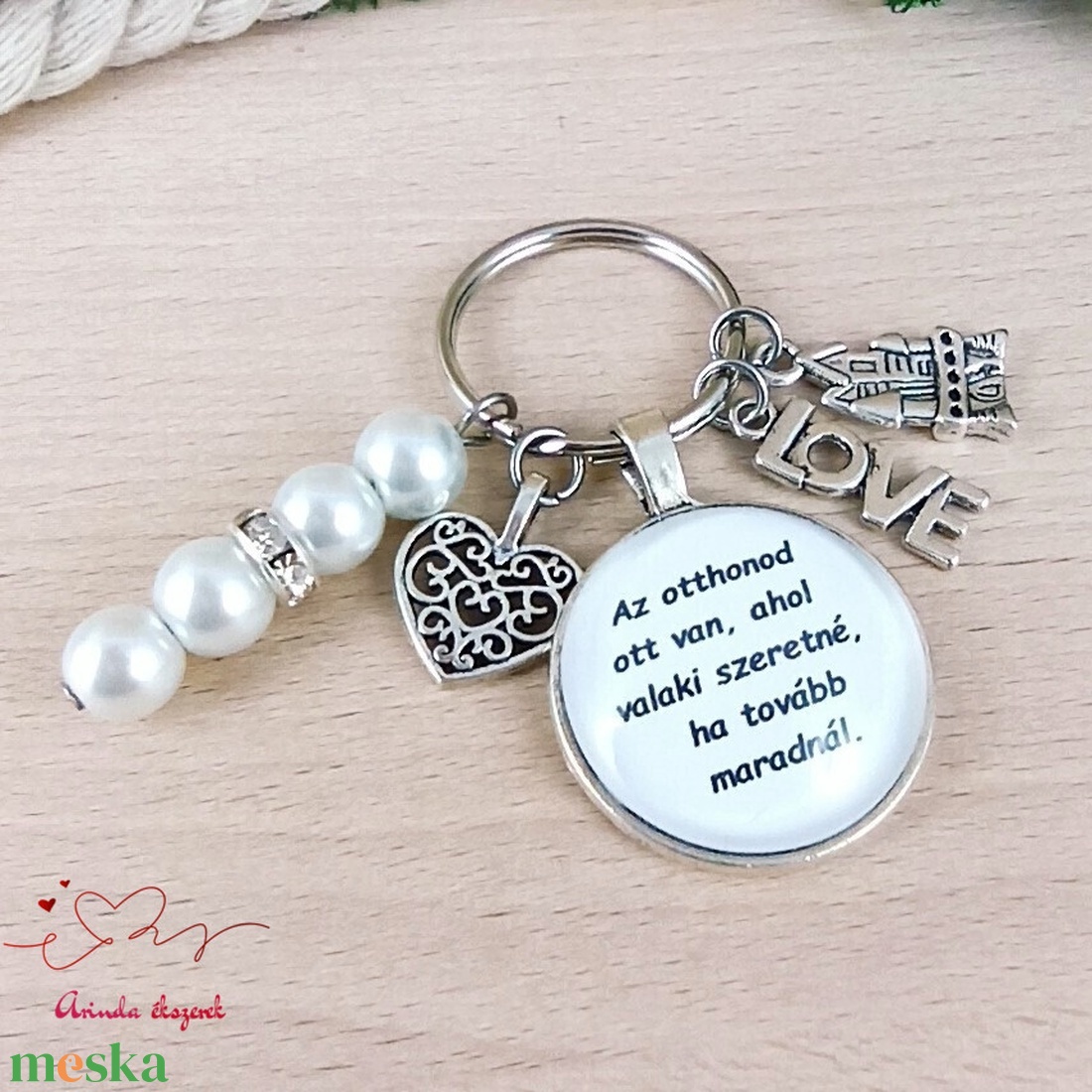 Az otthonod ott van, ahol valaki szeretné idézetes kulcstartó � megható ajándék szeretteinknek - táska & tok - kulcstartó & táskadísz - kulcstartó - Meska.hu