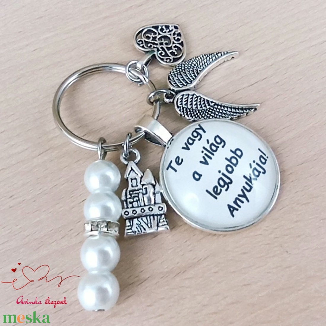 Te vagy a világ legjobb Anyukája idézetes kulcstartó � ajándék anyának - táska & tok - kulcstartó & táskadísz - kulcstartó - Meska.hu