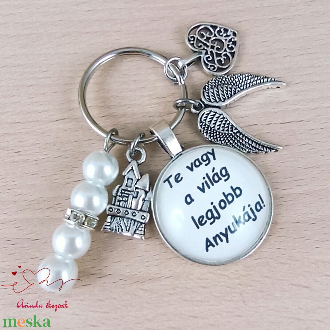 Te vagy a világ legjobb Anyukája idézetes kulcstartó � ajándék anyának - táska & tok - kulcstartó & táskadísz - kulcstartó - Meska.hu