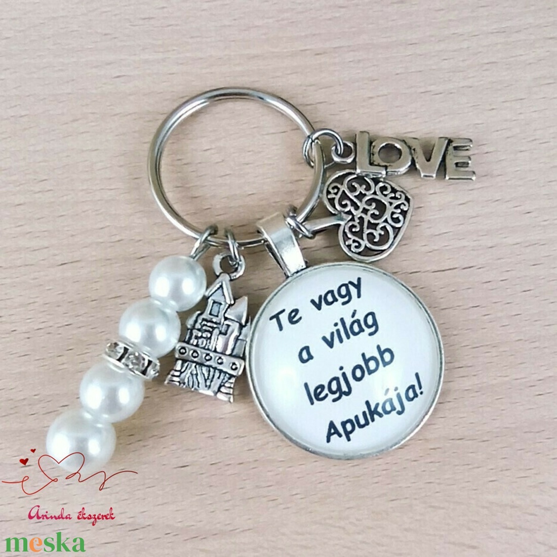 Te vagy a világ legjobb Apukája idézetes kulcstartó � ajándék apának - táska & tok - kulcstartó & táskadísz - kulcstartó - Meska.hu