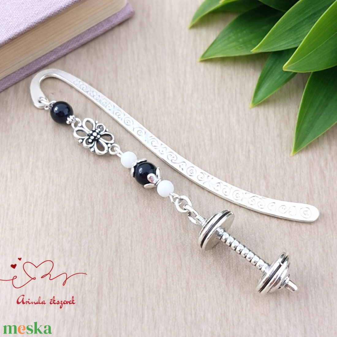 Súlyzó charm könyvjelző � Sportos motiváció olvasáshoz - könyv & zene - könyvjelző - Meska.hu