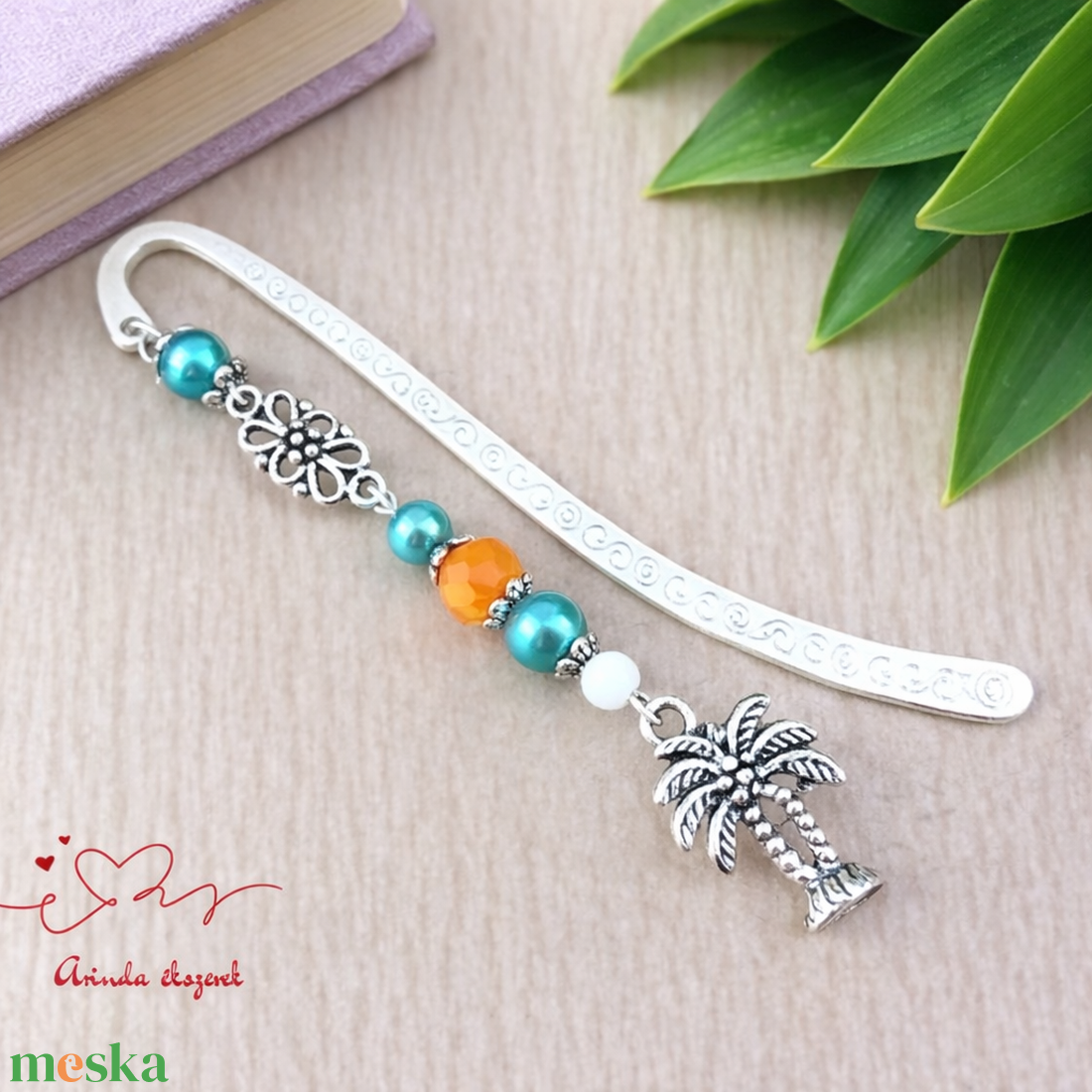 Pálmafás könyvjelző � színes, nyárias hangulatú ajándék - könyv & zene - könyvjelző - Meska.hu