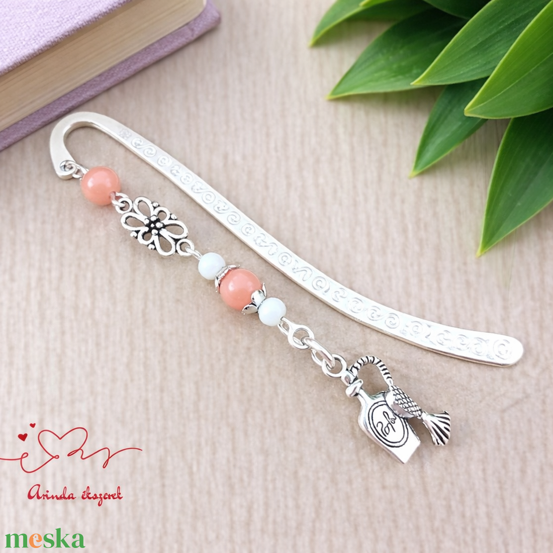 Parfüm charm-os könyvjelző � romantikus, nőies ajándék - könyv & zene - könyvjelző - Meska.hu