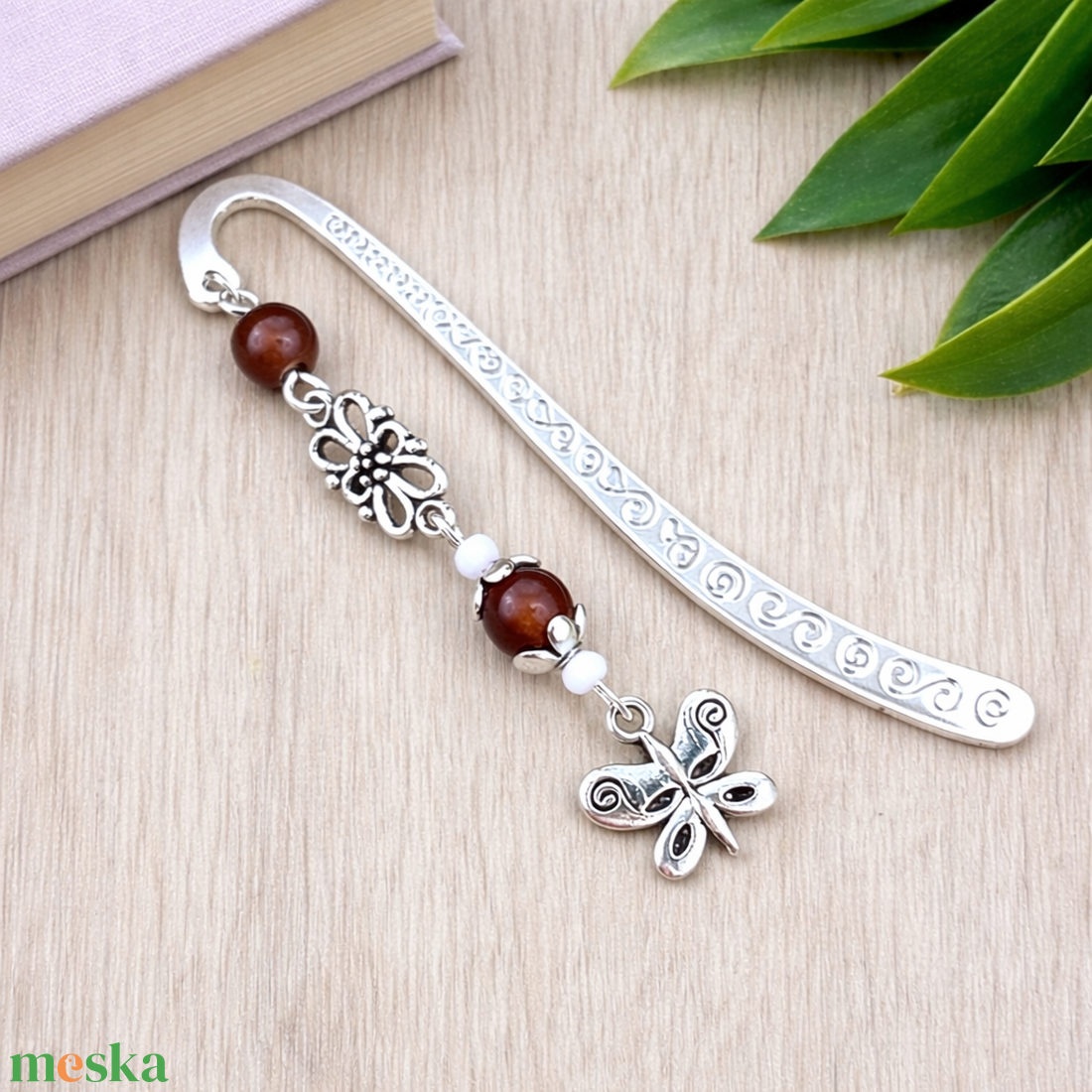 Barna pillangós könyvjelző pedagógusnak � évzáró ajándék - könyv & zene - könyvjelző - Meska.hu