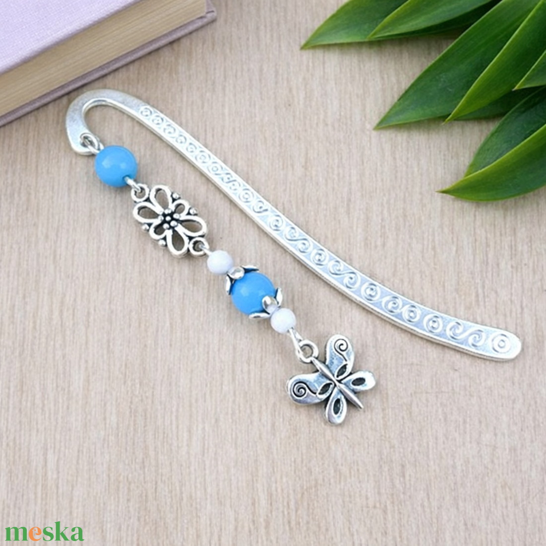 Kék pillangós könyvjelző pedagógusnak � évzáró ajándék - könyv & zene - könyvjelző - Meska.hu