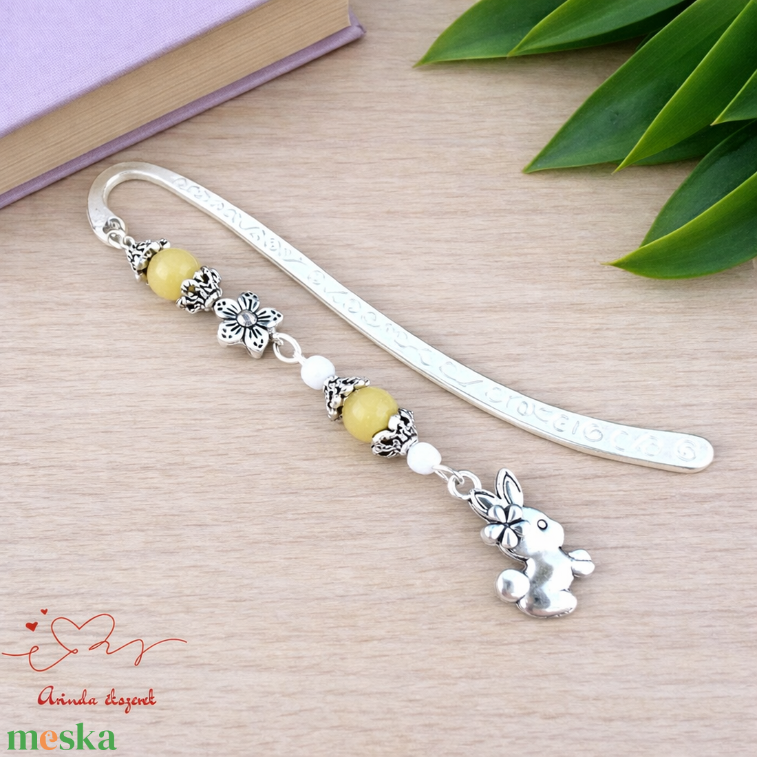 Sárga nyuszis könyvjelző � óvónéninek és dadusnak év végi köszönőajándék - könyv & zene - könyvjelző - Meska.hu