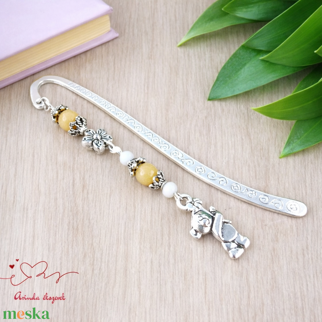 Sárga maci könyvjelző � óvónőnek és dadusnak pedagógusnapra - könyv & zene - könyvjelző - Meska.hu