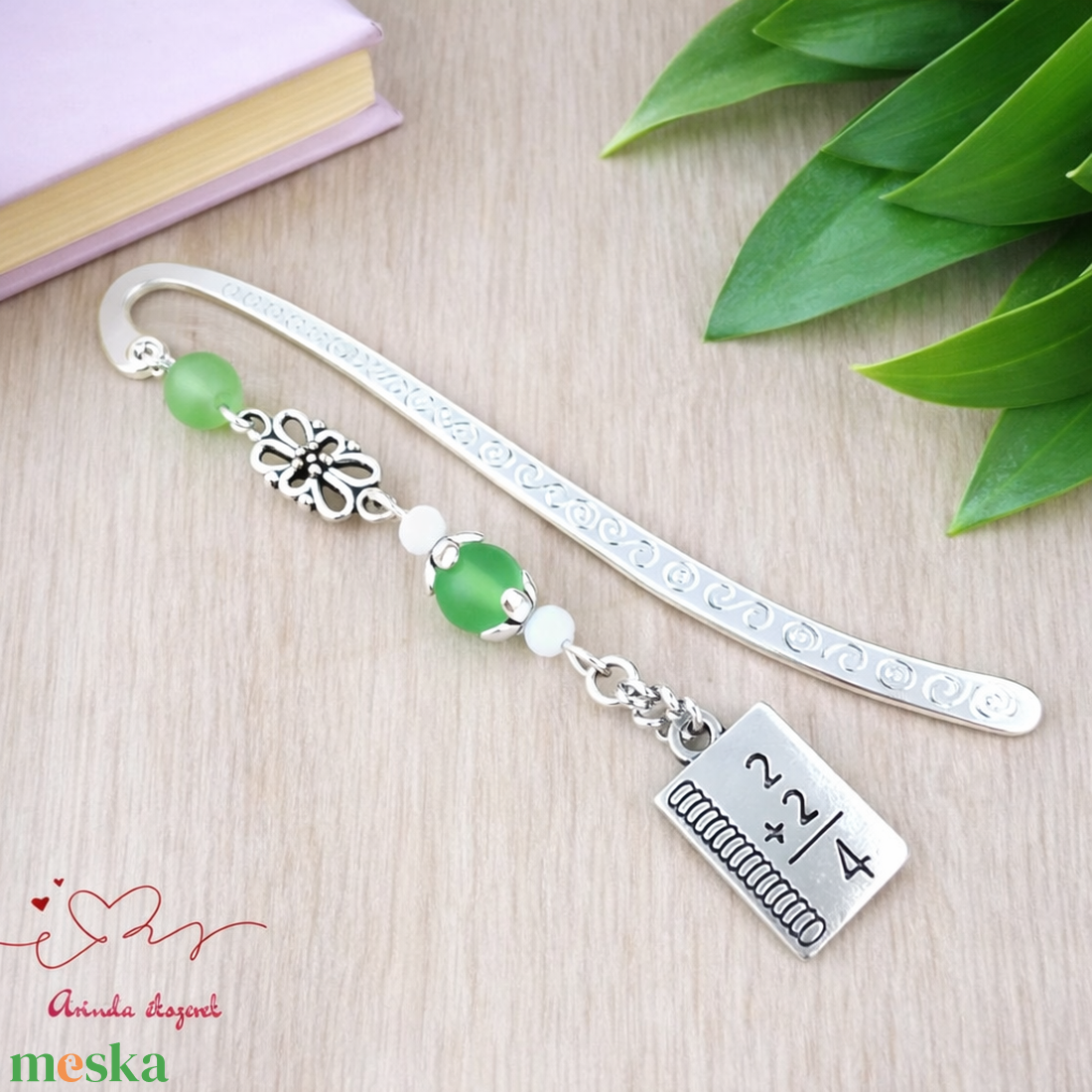 Zöld matekképletes könyvjelző � matematika tanárnak pedagógusnapra - könyv & zene - könyvjelző - Meska.hu