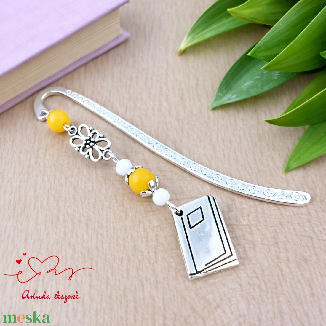 Sárga könyv charmos könyvjelző � pedagógusnapi és évzáró ajándék - könyv & zene - könyvjelző - Meska.hu