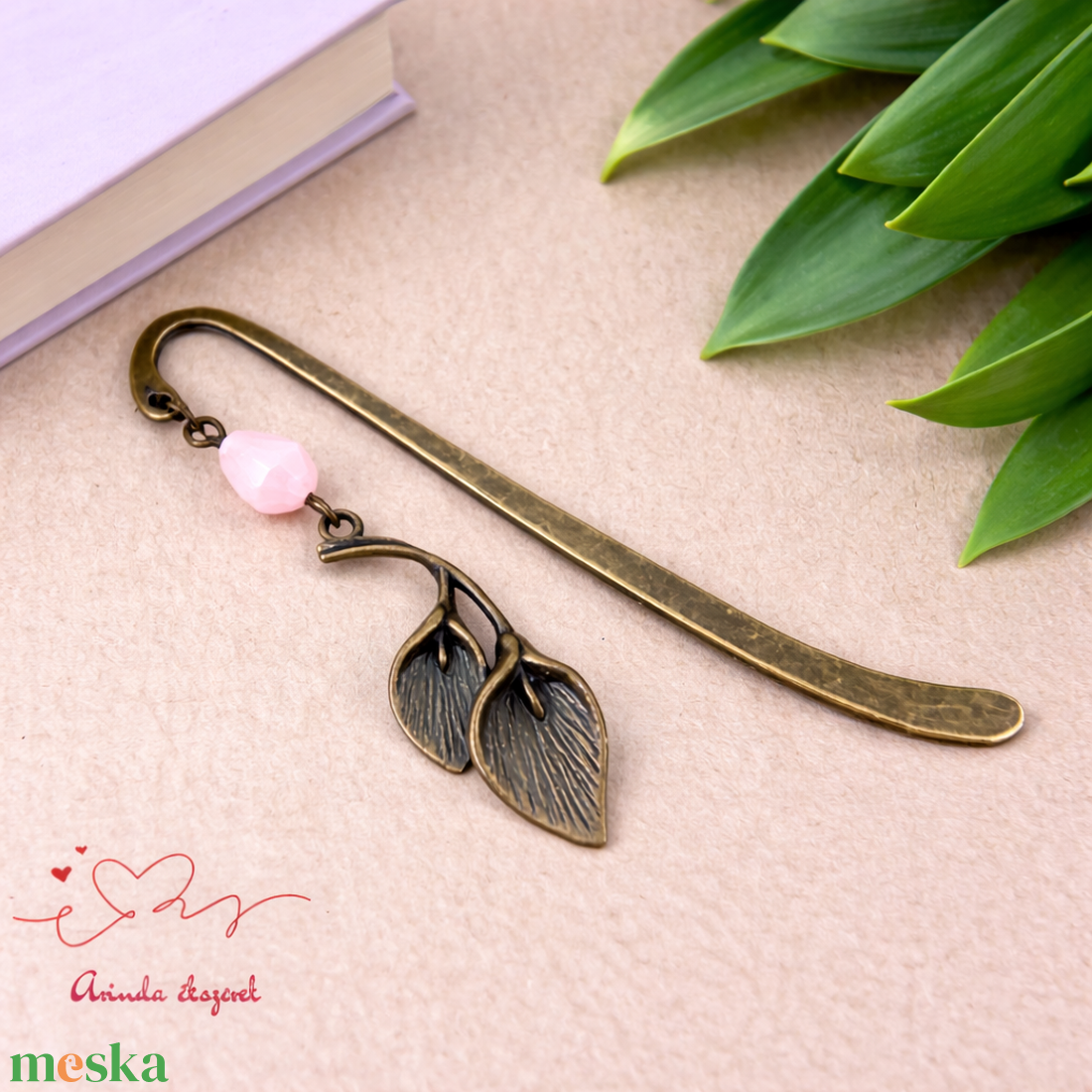 Kála virágos könyvjelző � egyedi, kézműves ajándék olvasóknak rózsaszín - könyv & zene - könyvjelző - Meska.hu