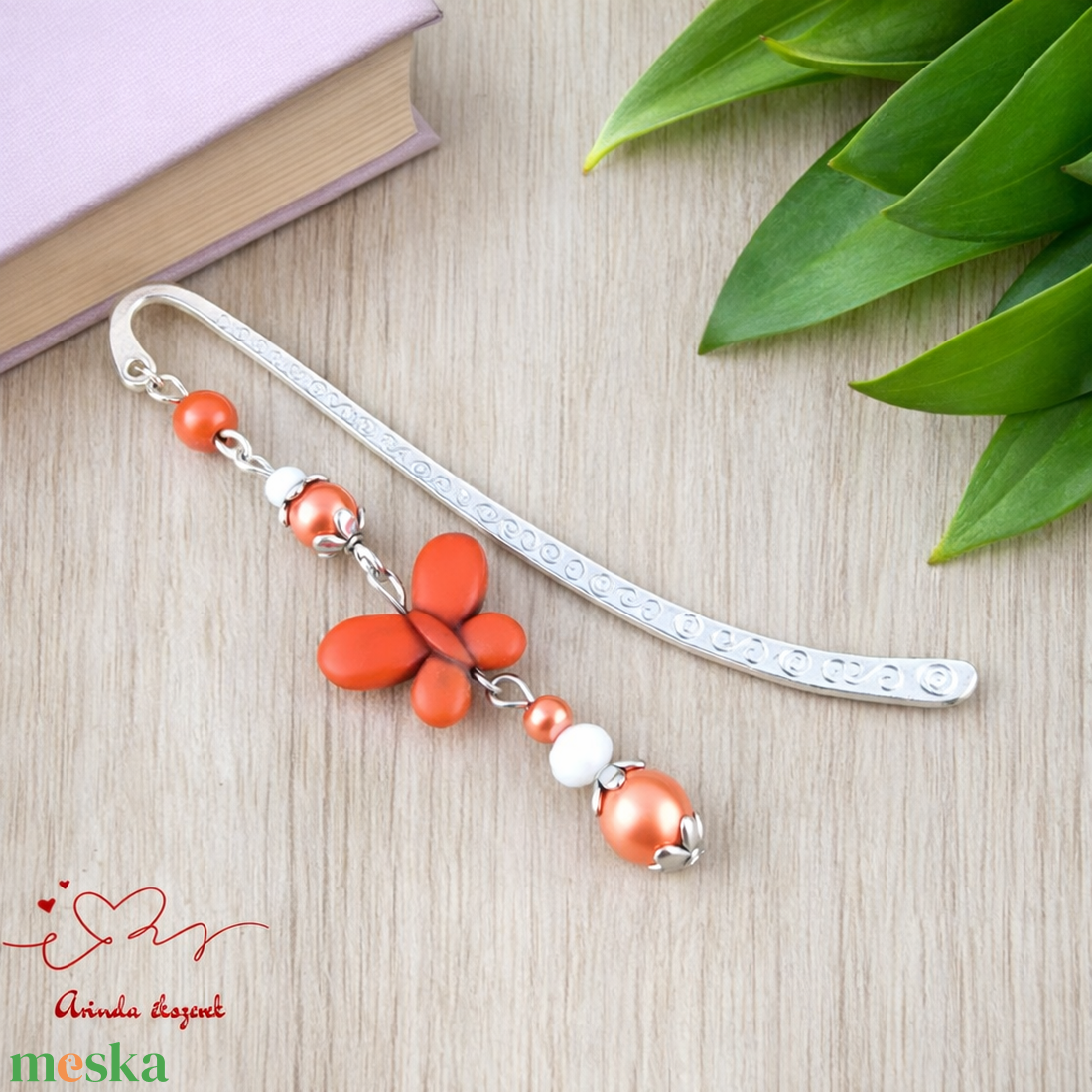 Narancssárga howlit pillangó könyvjelző � egyedi, kézműves ajándék olvasóknak - könyv & zene - könyvjelző - Meska.hu